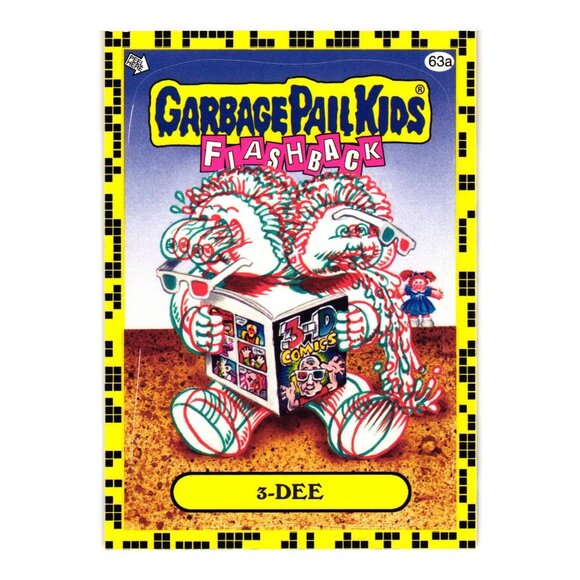 Garbage Pail Kids Flashback 3 Dee Card 63a With Hilarious 3D Comics Art Sticker - Picture 1 of 2